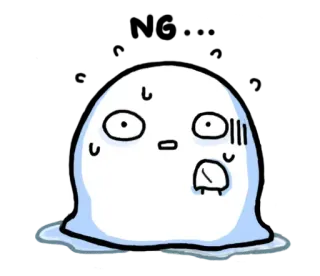 ⛄ 364f744d บล็อบ, มีเหงื่อ, การ์ตูน, น่ารัก, สติกเกอร์ telegram sticker