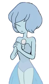 💙 7a489d7c Pearl Steven Universe 卡通, 蓝色, 角色, 珍珠, 史蒂芬宇宙 telegram sticker