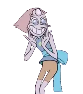 😁 ead89601 Pearl Steven Universe 卡通, 角色, 珍珠, 史蒂芬宇宙, 宝石 telegram sticker