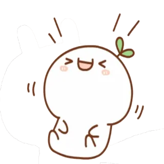 😂 3199c7c1 Kreskówka, Kawaii, Szczęśliwy, Słodki, Radosny, Animowany, Maskotka telegram sticker