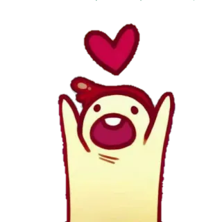 😍 ff430a14 słodkie, serce, miłość, kreskówka, święto telegram sticker