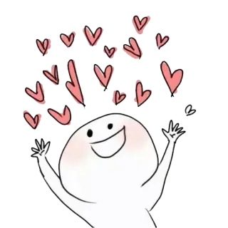 💕 86fc8170 serce, miłość, szczęśliwy, słodki, kreskówka, naklejka telegram sticker