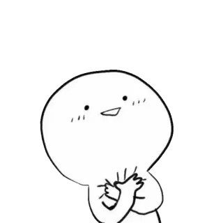 🙈 e5464855 Kreskówka, Prosty, Postać, Rysunek, Minimalistyczny telegram sticker