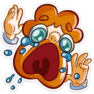 😭 fdbe50ae piangere, triste, cartone animato, emozione, arrabbiato, lacrime, sentimento telegram sticker