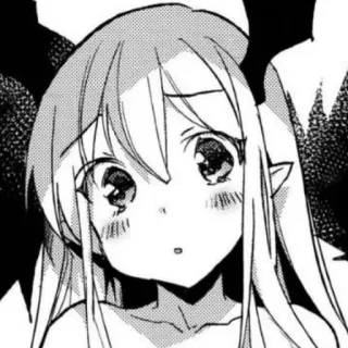 🕊 3e36f32f Аниме, Манга, Милый, Девушка, Демон, Длинные волосы telegram sticker