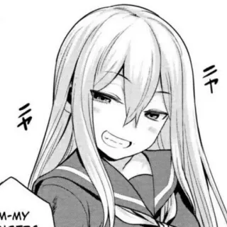 🗝 672c7290 IM-MY аниме, манга, самодовольный, девушка telegram sticker