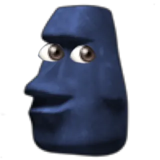 🌚 051d1721 Моаи, Остров Пасхи, 🗿, Статуя, Каменное лицо whatsapp sticker