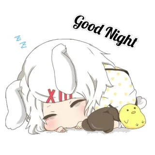 💤 bf33aae6 Good Night
晚安 Buona notte, Dormire, Anime, Chibi, Carino, Cartoni animati, Assonnato, Luna telegram sticker