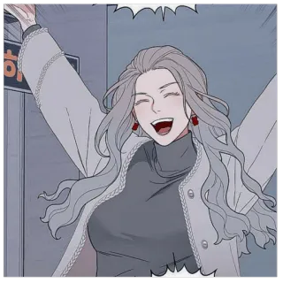 🎉 05f3e478 femme, dessin animé, joyeux, personnage, souriant telegram sticker