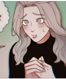 🙏 1399b642 dessin animé, femme, rougir, anime, fille telegram sticker