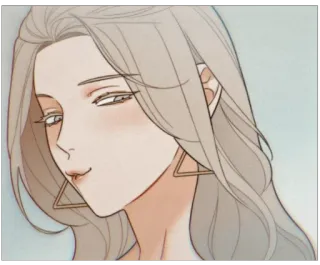 😗 2eed7655 femme, illustration, portrait, boucles d'oreilles, dessin animé, fille telegram sticker