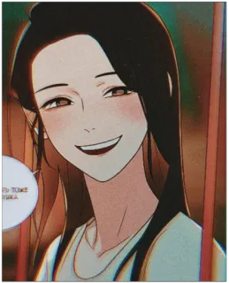 😄 75320d65 Ль тоже лука animé, fille, dessin animé telegram sticker