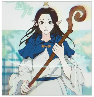 🧝‍♀️ 7d8a8ae5 Elfe, Fantasy, Bâton, Magie, Personnage, Magicien telegram sticker