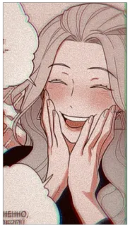 😄 a6a28711 женно, идиот! animé, dessin animé, joyeux, souriant telegram sticker