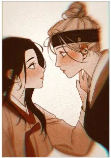 😘 baf2dae5 animé, couple, amour, relation, art, illustration telegram sticker