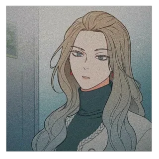 🤨 f1970ad2 femme, fille, féminin, personne, dessin animé, portrait telegram sticker