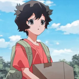 🧳 c149509e anime, boy, box, backpack, cute, cartoon telegram sticker