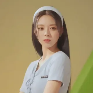 🐈‍⬛️ 54b1b510 女性, KPOP, アジア人, ポートレート, 女の子, ヘアバンド whatsapp sticker