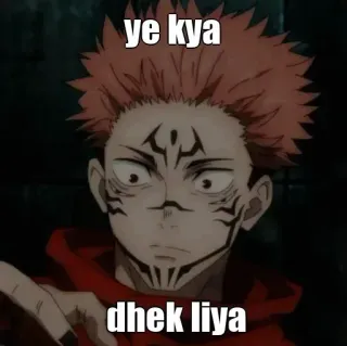 😐 372a8c91 Itadori Yuji Jujutsu Kaisen ye kya
dhek liya Anime, Meme, Jujutsu Kaisen, Itadori Yuji, Sốc, Hài hước telegram sticker