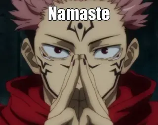 🙏 ebc021a0 Namaste anime, lời chào Ấn Độ, tiếng Hindi, lời chào telegram sticker