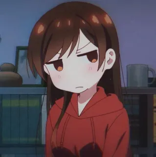 🤨 20c5423c Chizuru Ichinose Rent-A-Girlfriend Anime, Manga, Mädchen, Chizuru Ichinose, Rent a Girlfriend, Roter Hoodie, Süß, Schmollen, Ausdruck telegram sticker