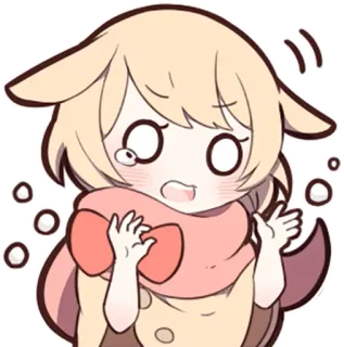 🤔 74a25bf4 Anime, Schattig, Kawaii, Bezorgd, Cartoon, Geschrokken telegram sticker