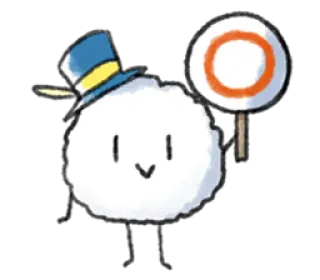 🤔 a0f73ad3 cirkel, wit, hoed, bord, schattig telegram sticker