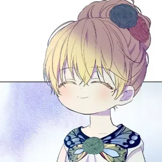 🤔 a700bc5c schattig, meisje, kind, vlinder, cartoon telegram sticker