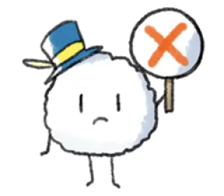 🤔 a7dc688a wolk, verdrietig, nee, x, hoed telegram sticker