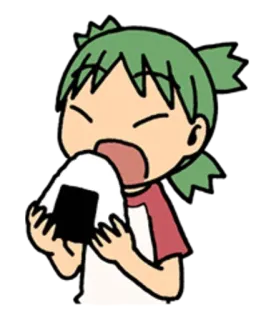 🤔 c7a65d35 rijstbal, eten, voedsel, anime telegram sticker