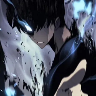 🔲 bddc4bf6 Sung Jinwoo Solo Leveling anime, solo leveling, sung jinwoo, dark, manhwa, character, fantasy, action whatsapp sticker