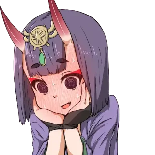 😳 2936e924 Anime, Dibujo animado, Demonio, Kawaii, Chica, Oni whatsapp sticker