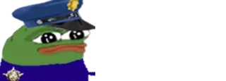 👮‍♀️ d7893689 Pepe the Frog pepe, rana, policía, policía, poli, meme whatsapp sticker
