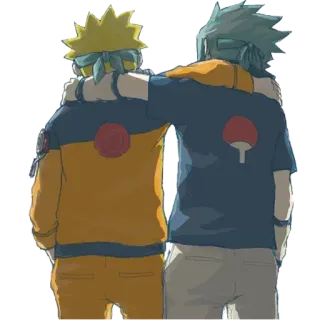 👊 70e43430 Naruto Uzumaki, Sasuke Uchiha Naruto Anime, Manga, Freundschaft, Duo, Cartoon telegram sticker