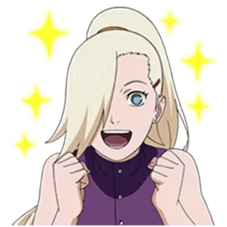 🤩 91196925 Ino Yamanaka Naruto Anime, Cartoon, Charakter, Ino Yamanaka, Naruto, Lächeln telegram sticker