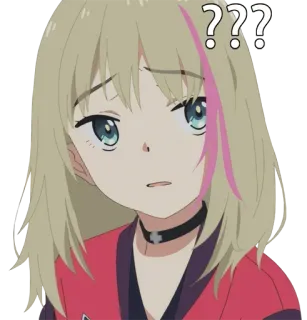 ❓ 5bb7af5d ??? Anime, Pertanyaan, Bingung, Ekspresi, Stiker telegram sticker