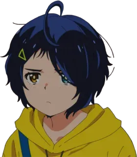 🙁 b7f0bd25 Anime, Karakter, Gadis, Kartun, Kuning, Sedih telegram sticker