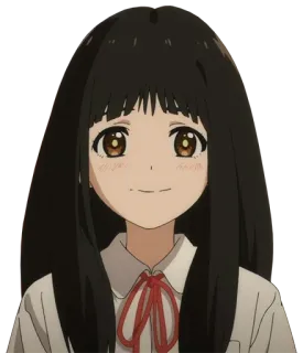 😊 d9791ce7 anime, cewek, senyum, imut, karakter, potret telegram sticker