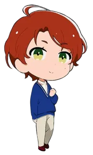🤔 dec171f5 Chibi, Anime, Kartun, Anak laki-laki, Imut telegram sticker