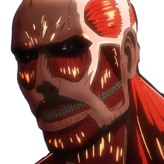 😬 f9769e3d Colossal Titan Attack on Titan Anime, Titano, Mostro, L'Attacco dei Giganti, Titano Colossale telegram sticker