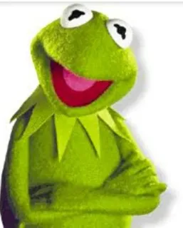 😀 1b7fd40a Kermit Kermit de Kikker, Muppet, groen, kikker, pop, personage, Jim Henson telegram sticker