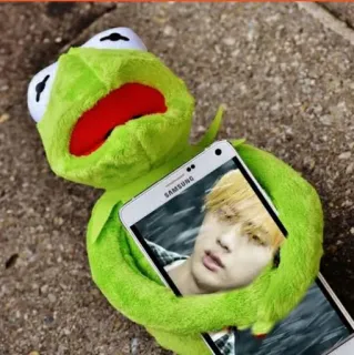 💜 62b77daa Kermit Kermit de kikker, Kikker, Pop, Telefoon, Beroemdheid telegram sticker
