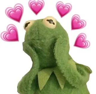 ❤️ 6fa81f24 Kermit the Frog kermit, kikker, emoji's, liefde, schattig, cartoon telegram sticker