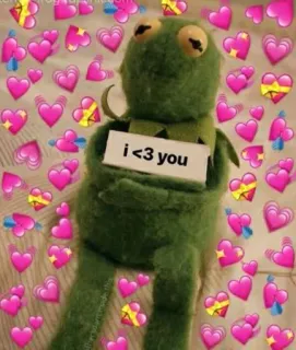 🧡 e98132cf Kermit i <3 you Kermit de kikker, Liefde, Harten, Schattig, Relatie, Memes telegram sticker