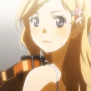 🍋 0e60690f Аниме, Скрипка, Девушка, Блондинка, Портрет telegram sticker