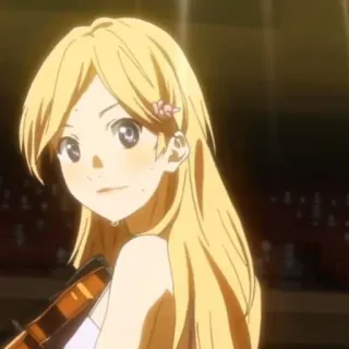 🍋 96dc727f Kaori Miyazono Your Lie in April Аниме, Скрипачка, Музыкант, Блондинка, Каори, Твоя апрельская ложь telegram sticker