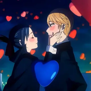 🤔 48330c9e Anime, Amor, Romance, Pareja, Beso whatsapp sticker