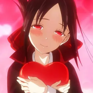 🤔 503f2264 Kaguya Shinomiya Kaguya-sama: Love Is War Anime, Kaguya, Corazón, Amor, Romance, Lindo whatsapp sticker
