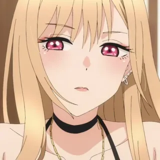 👒 d6188234 Marin Kitagawa My Dress-Up Darling Anime, Cô gái, Nhân vật, Tóc vàng, Dễ thương, Manga whatsapp sticker