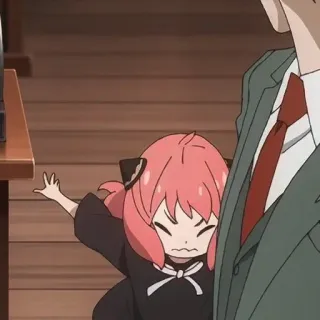 😣 089a46cd Anya Forger Spy x Family 动漫, 卡通, 女孩, 间谍过家家, 阿尼亚·福杰, 搞笑, 可爱 telegram sticker